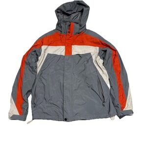 Men's Nike ACG Outer Layer 2 + 3 Fit Storm Jacket Nylon Shell Orange Gray M